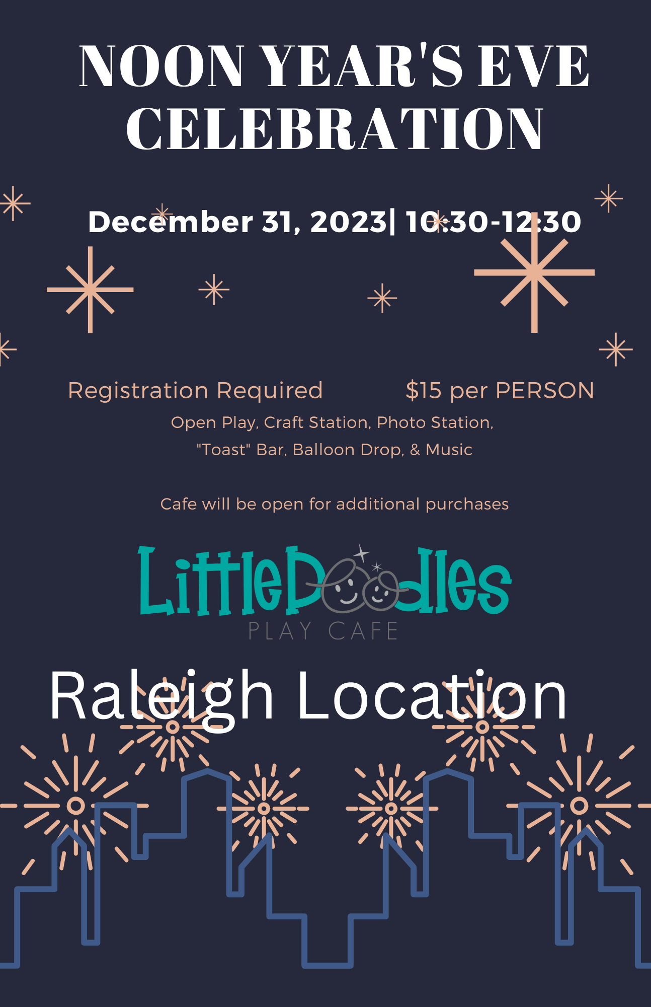 Noon Years Eve at Little Doodles Raleigh! | Little Doodles Play Cafe, LLC